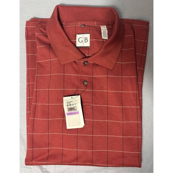 Geoffrey Beene Polo Shirt Red XXL Mew With Tags - Picture 2 of 7